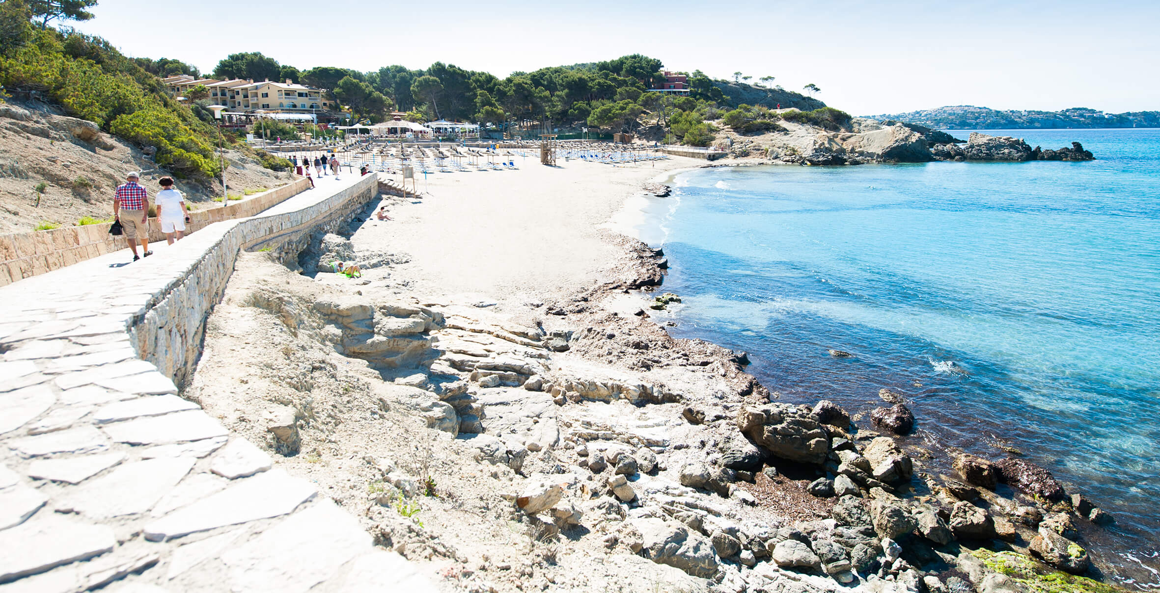 La Romana Beach (Peguera) - Located between rocks, pine trees u0026 hotels